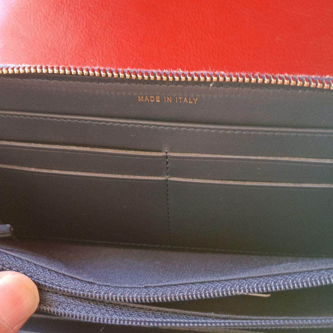 CHANEL 長財布 紺色 キャンバス