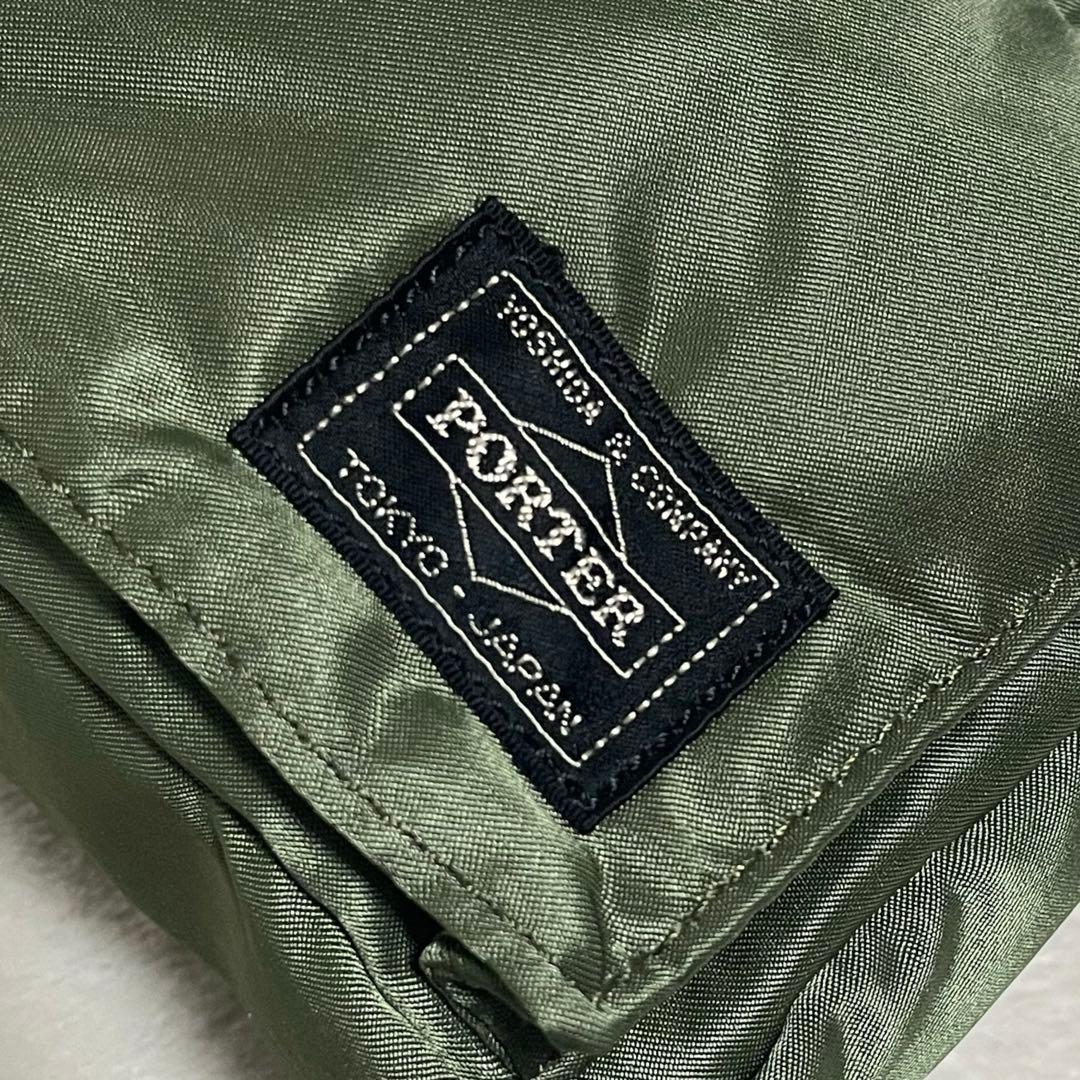 【未使用級】 PORTER タンカー ボディバッグ セージグリーン