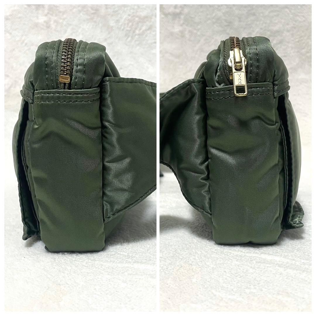 【未使用級】 PORTER タンカー ボディバッグ セージグリーン