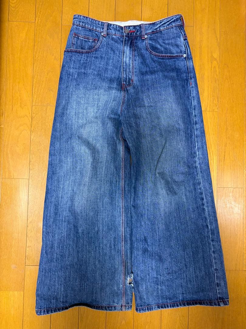 erl ERL コントラストステッチ　ジーンズ　デニム