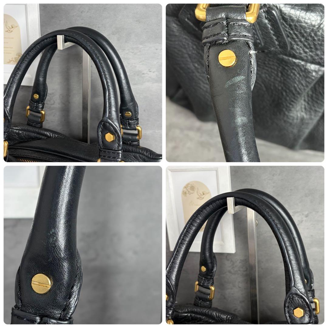 MARC BY JACOBS ハンドバッグ ホーボー レザー Y2K ブラック