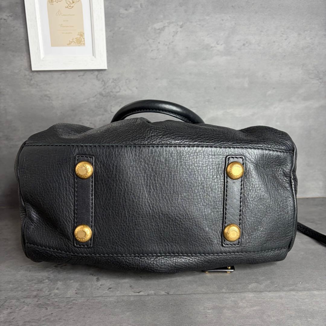 MARC BY JACOBS ハンドバッグ ホーボー レザー Y2K ブラック