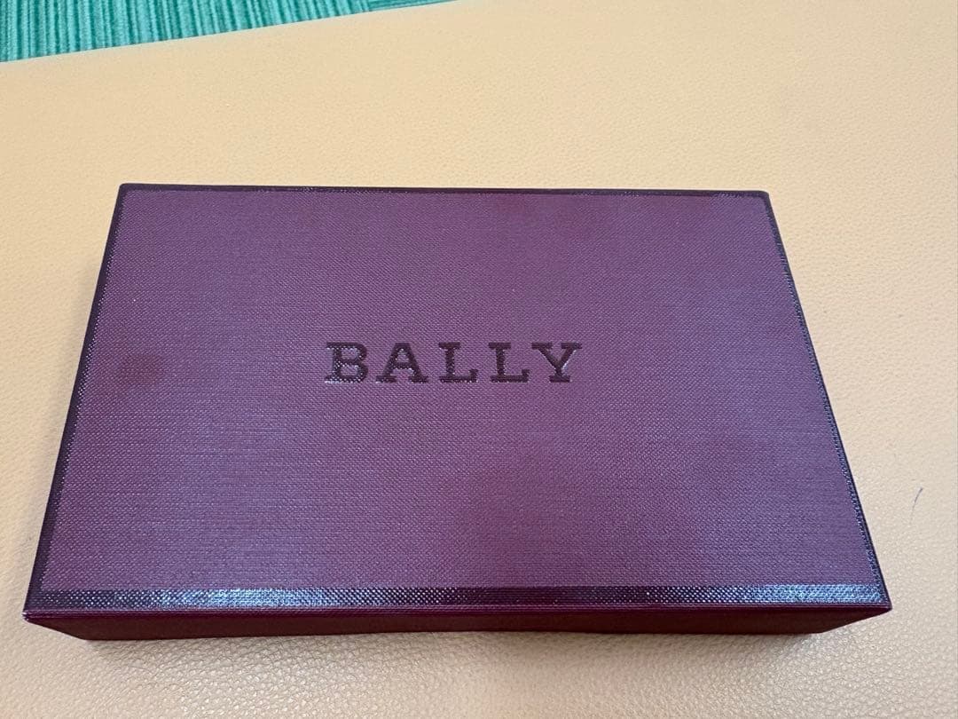 BALLY ネイビー レザー 長財布 箱付き