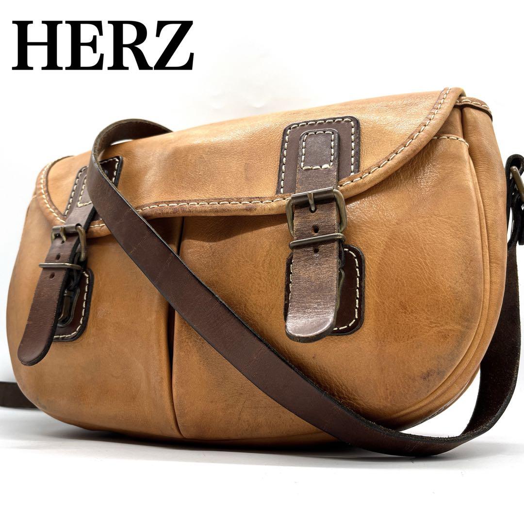 HERZ メンズトラディショナル フィッシングバッグ キャメル CK-21