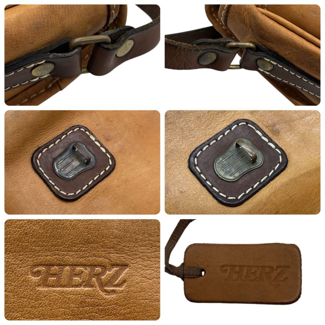 HERZ メンズトラディショナル フィッシングバッグ キャメル CK-21