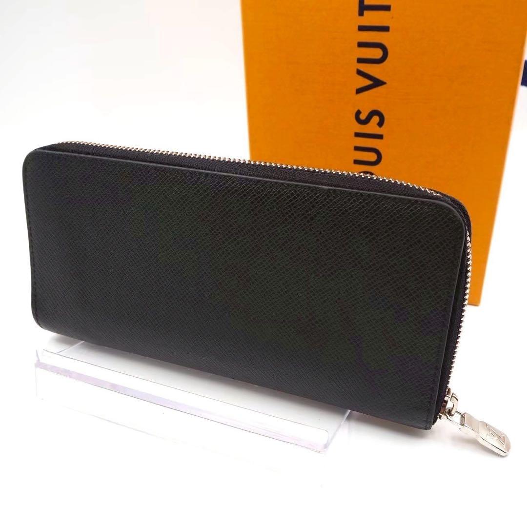 ルイヴィトン ジッピーウォレット ヴェルティカル 長財布 タイガ ブラック 黒
