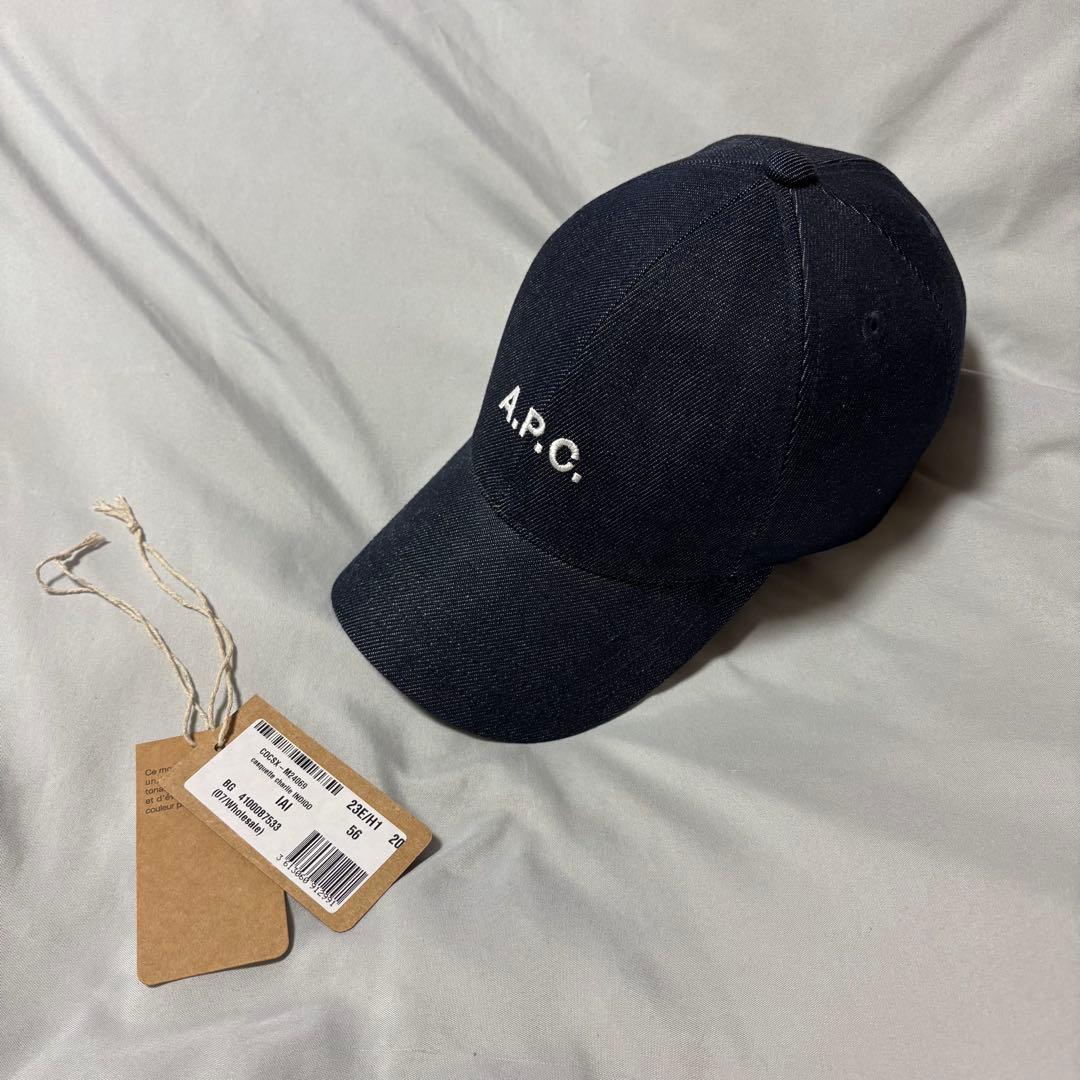 【美品】A.P.C｜アーペーセー ロゴ デニム キャップ　56