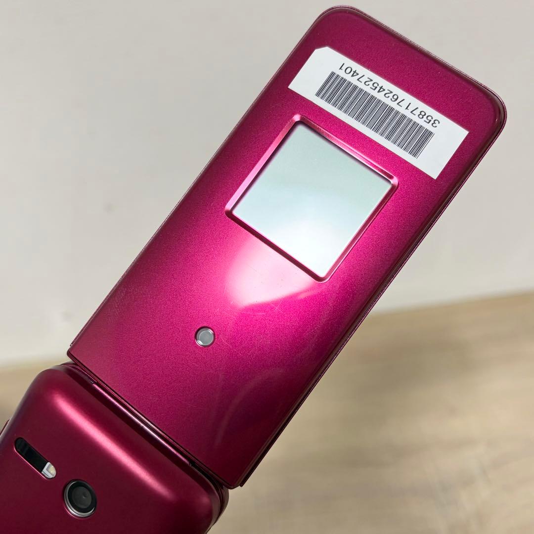 ★美品★ au かんたんケータイ ライト KYF43 ワインレッド