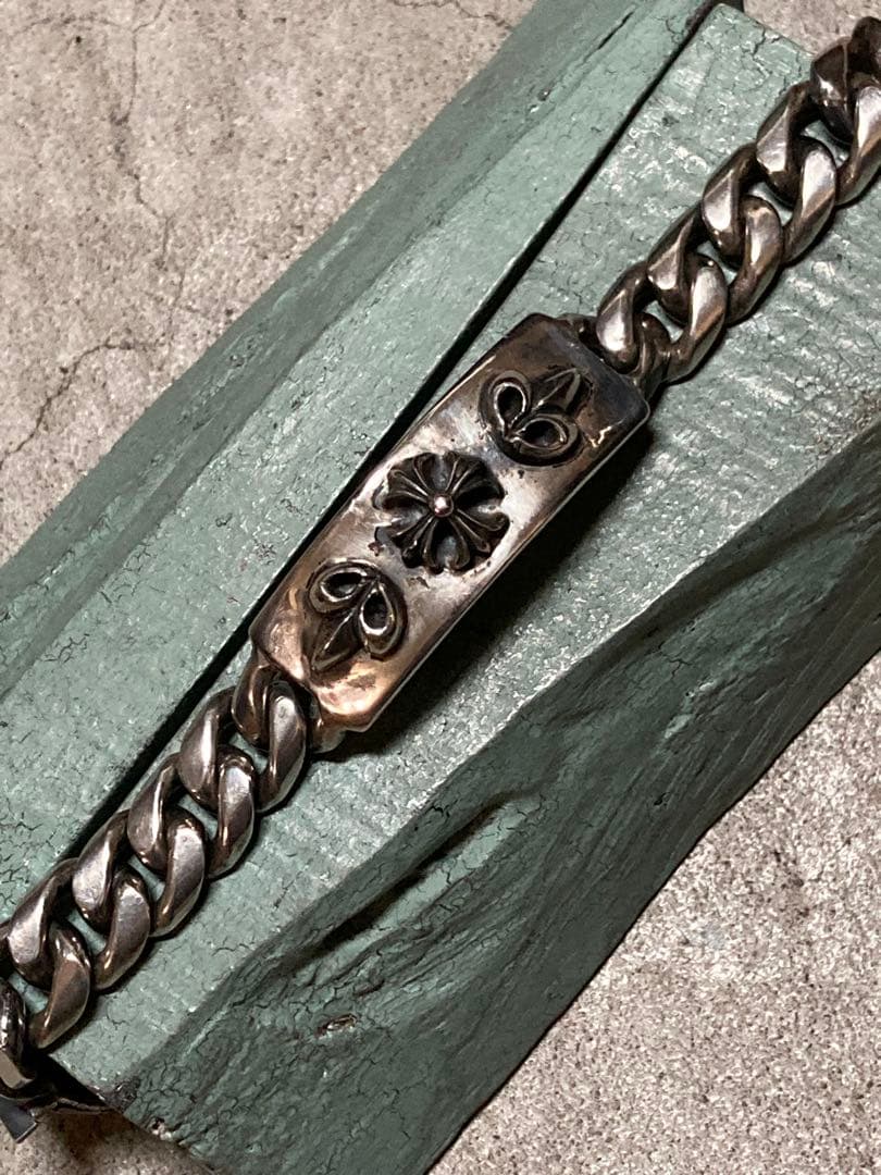 [4] Silver925 / 115g Cross ID極太喜平 ブレスレット