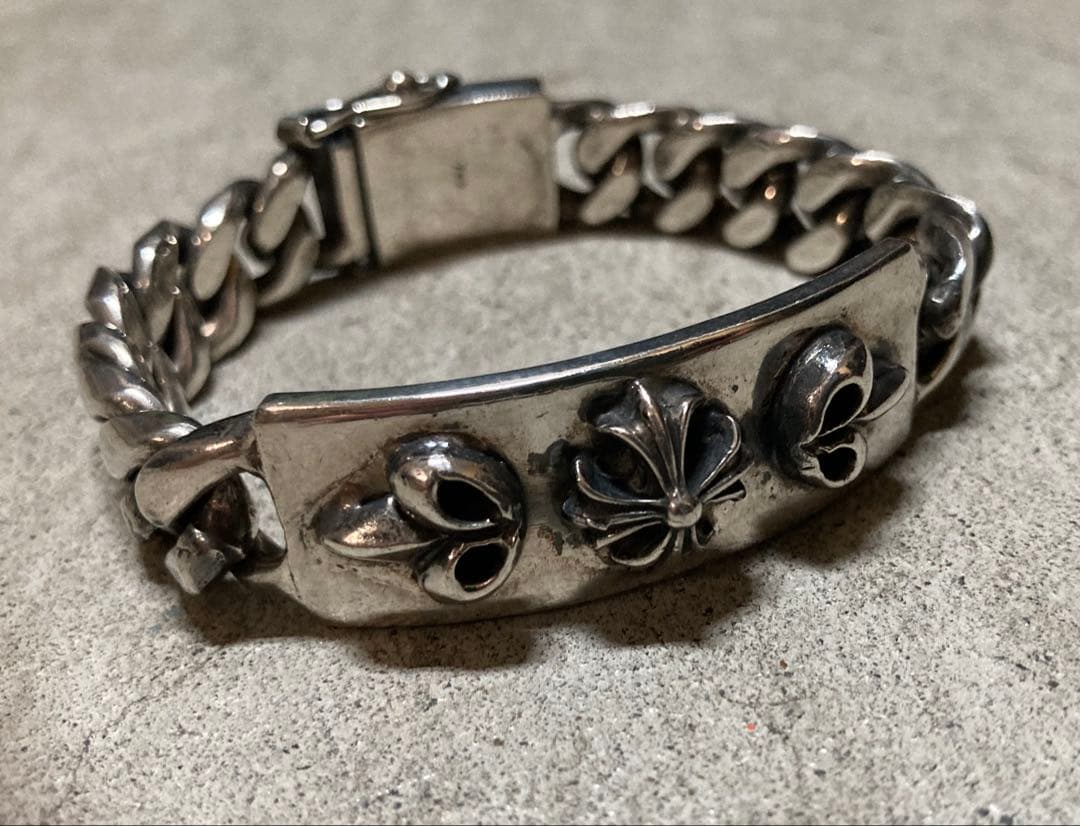 [4] Silver925 / 115g Cross ID極太喜平 ブレスレット