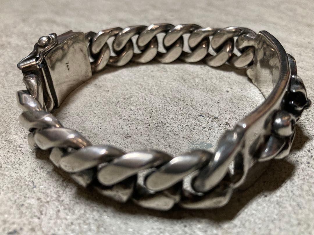 [4] Silver925 / 115g Cross ID極太喜平 ブレスレット