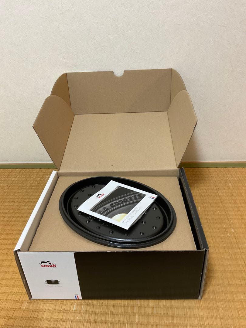未使用 ストウブ オーバルココット 23cm ブラック 箱あり