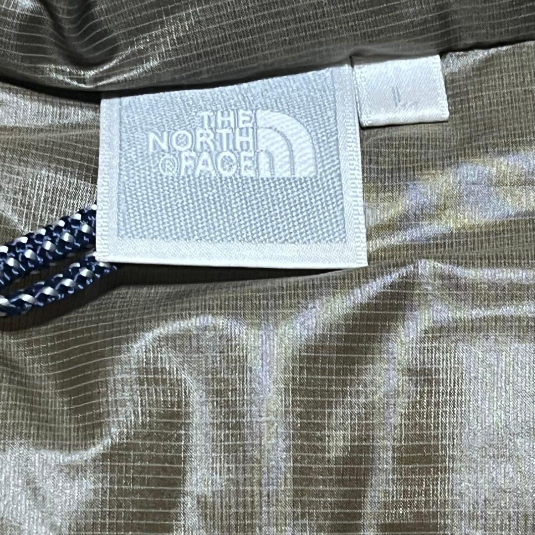THE NORTH FACE フード付きダウンジャケット ブラウン×カーキ