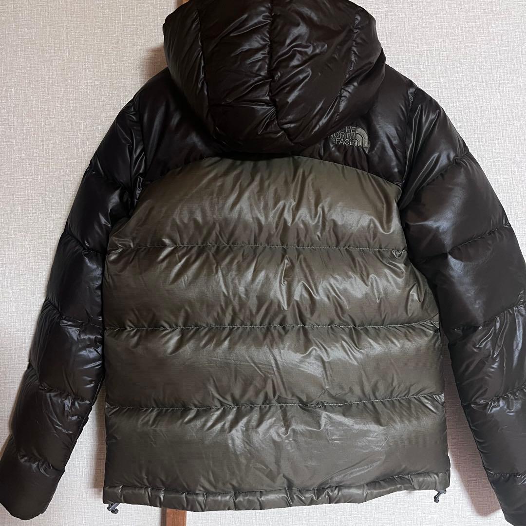 THE NORTH FACE フード付きダウンジャケット ブラウン×カーキ