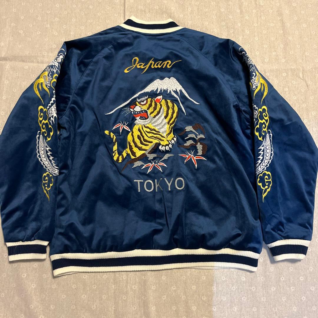 g*k様 最終値下げ　HOUSTON スカジャン X-LARGE ネイビー