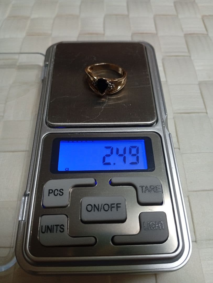 オニキス？ブラックダイヤ？トライアングルカット リング