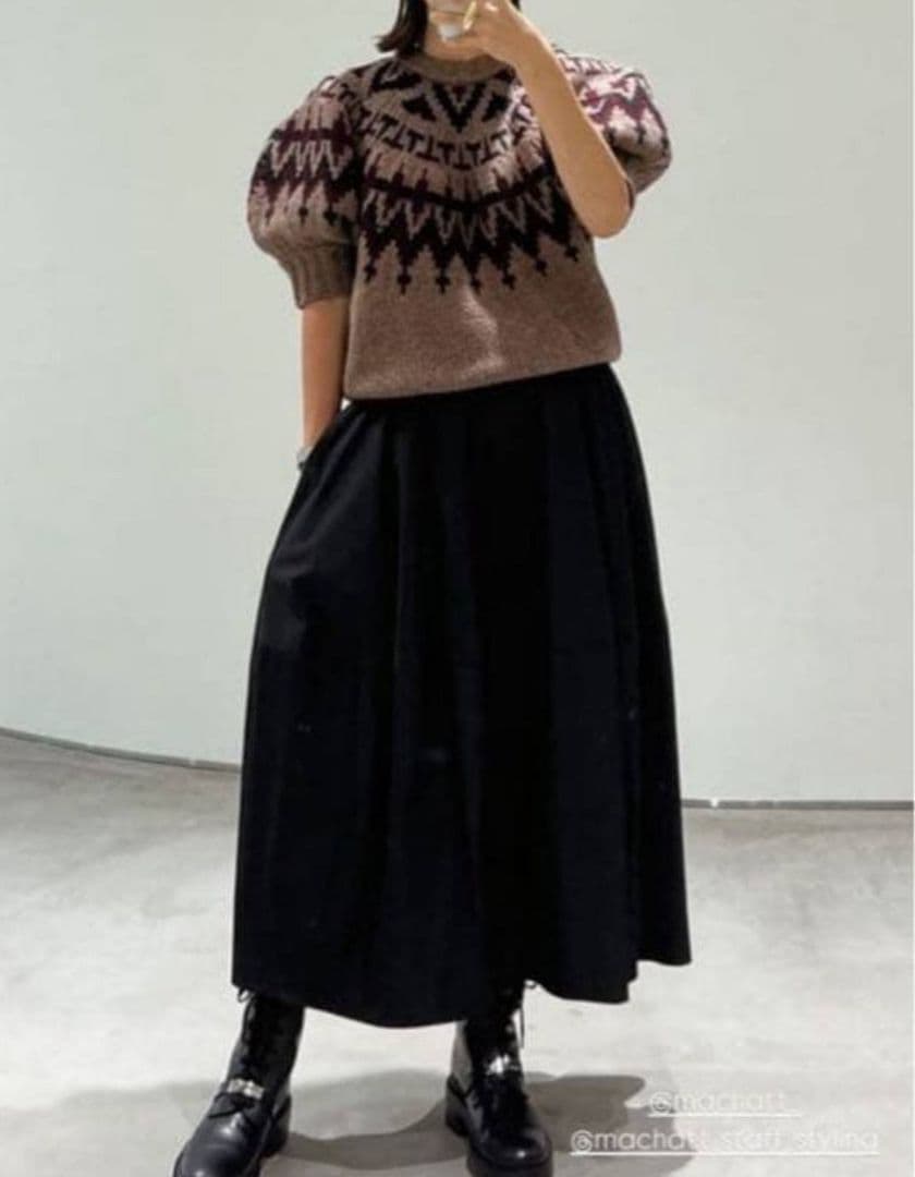 美品 machatt 24AW ローゲージノルディックニット