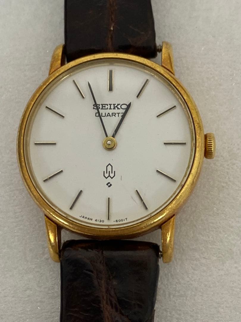 3-2253 SEIKO クォーツ18K 4130-6010レディース腕時計