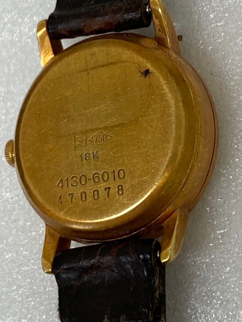 3-2253 SEIKO クォーツ18K 4130-6010レディース腕時計