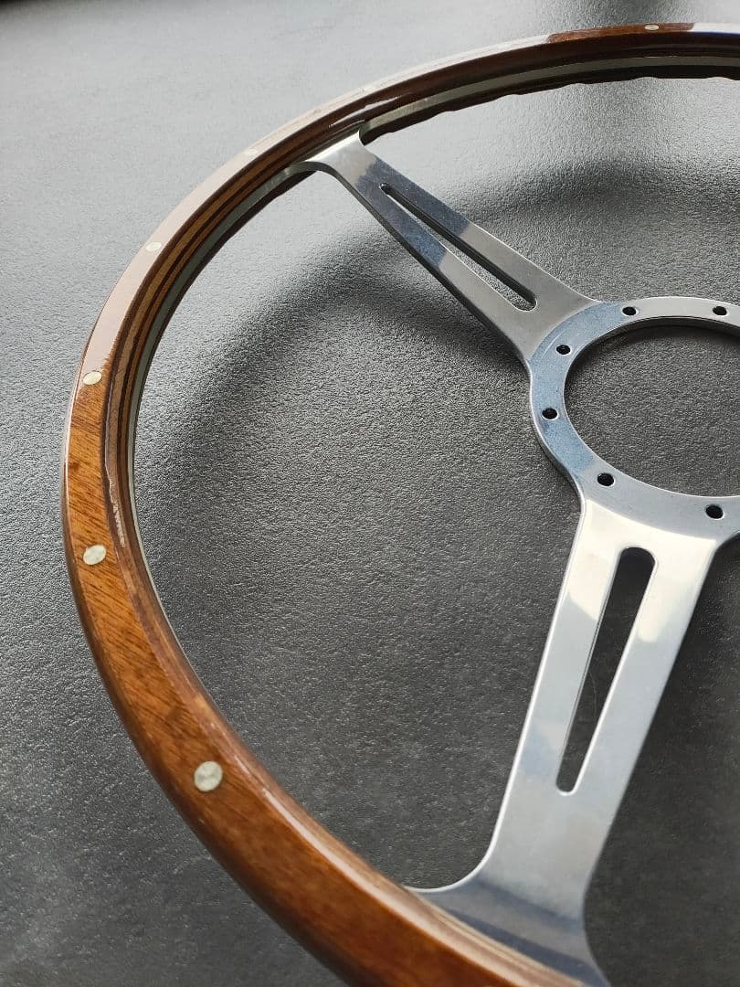 大径ウッド ステアリングホイール 　空冷VWバスに