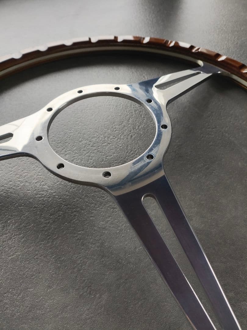 大径ウッド ステアリングホイール 　空冷VWバスに