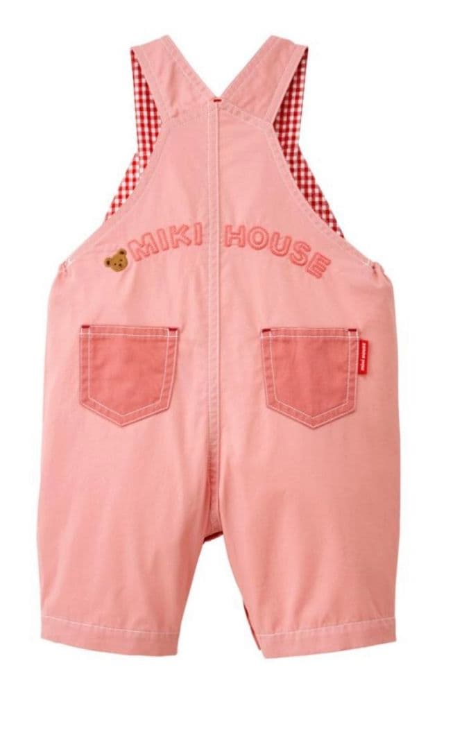 ミキハウス オーバーオール ピンク 90 100 新品 未使用 タグあり