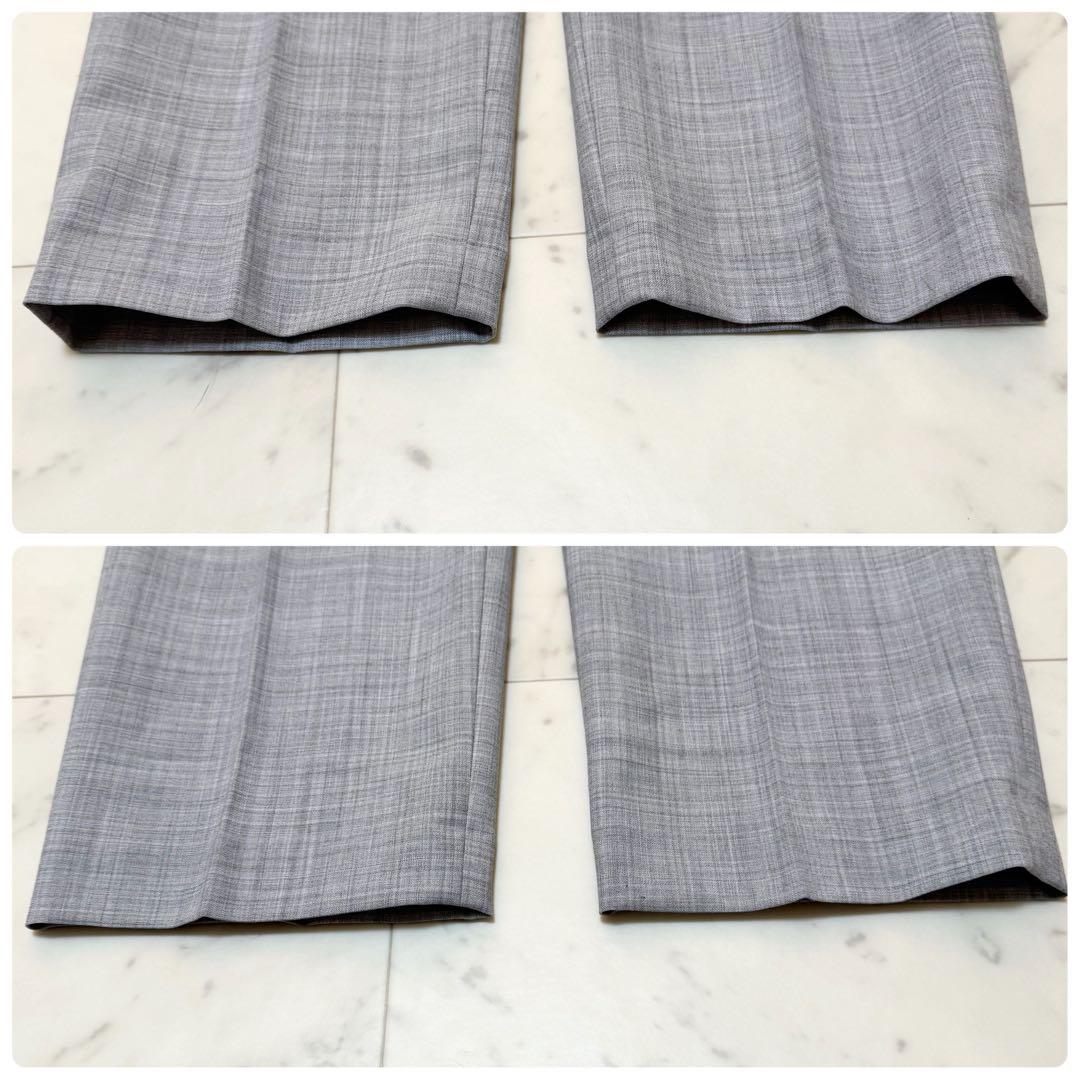 【新品】グリーンレーベル パンツスーツ セットアップ 洗える ノーカラー