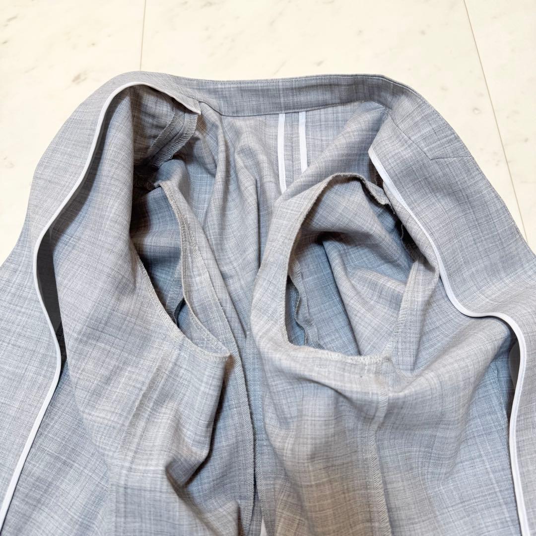 【新品】グリーンレーベル パンツスーツ セットアップ 洗える ノーカラー