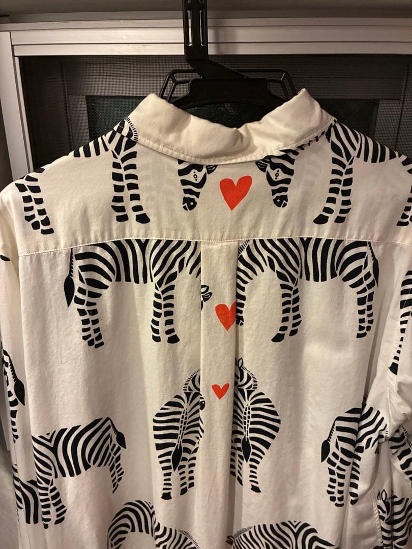 Bohemians（ボヘミアンズ）ゼブラ柄 長袖シャツ ホワイト