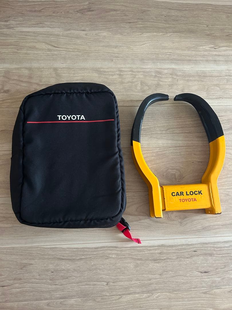 TOYOTA カーロック（イエロー×ブラック） 収納バッグ付き