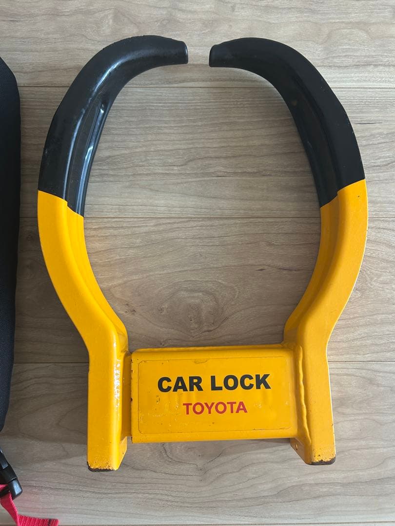 TOYOTA カーロック（イエロー×ブラック） 収納バッグ付き