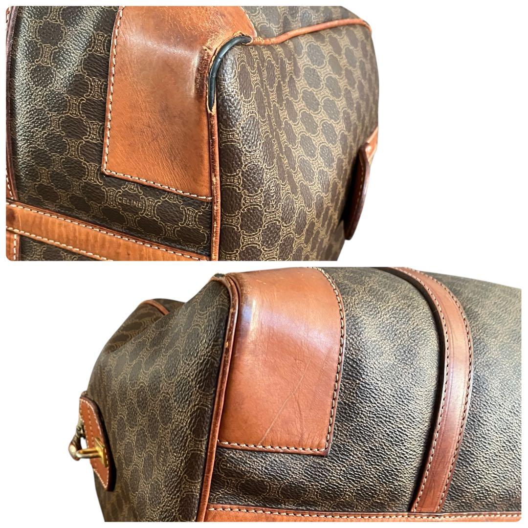 希少】CELINE セリーヌ マカダム柄 ボストンバッグ 大容量刻印あり