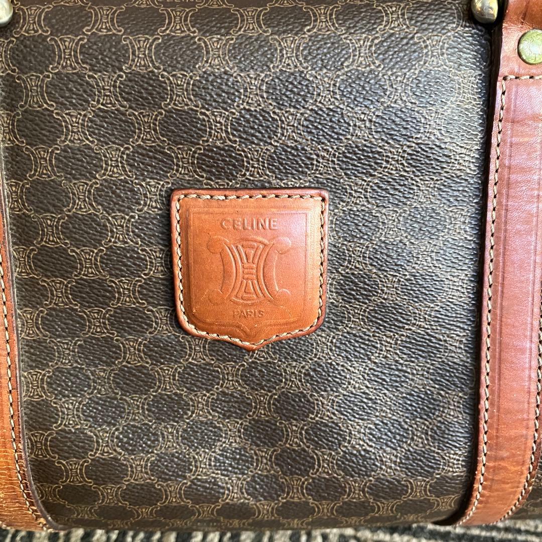 希少】CELINE セリーヌ マカダム柄 ボストンバッグ 大容量刻印あり