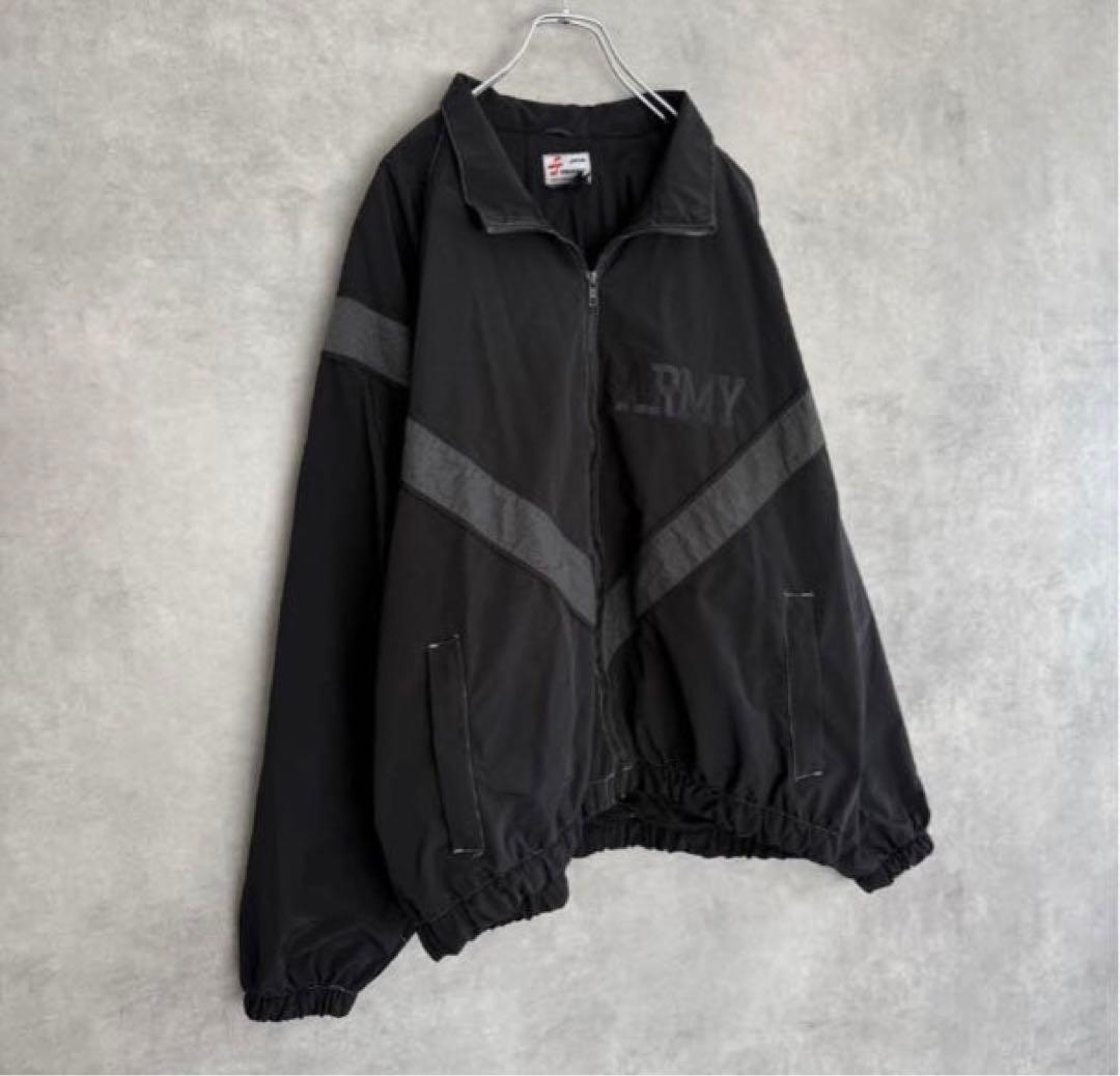 US.ARMY IPFU 米軍トレーニングジャケット ブラック XXLARGE
