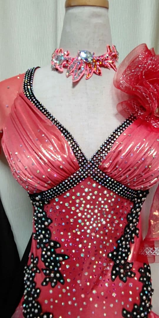 渡*子様 社交ダンスドレス！Create-Sunスタンダードドレス！オレンジレッ