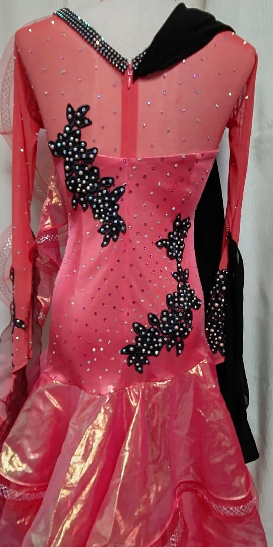 渡*子様 社交ダンスドレス！Create-Sunスタンダードドレス！オレンジレッ