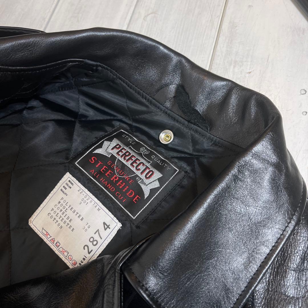 sacai Schottエディション ブラック Suiting レザージャケット