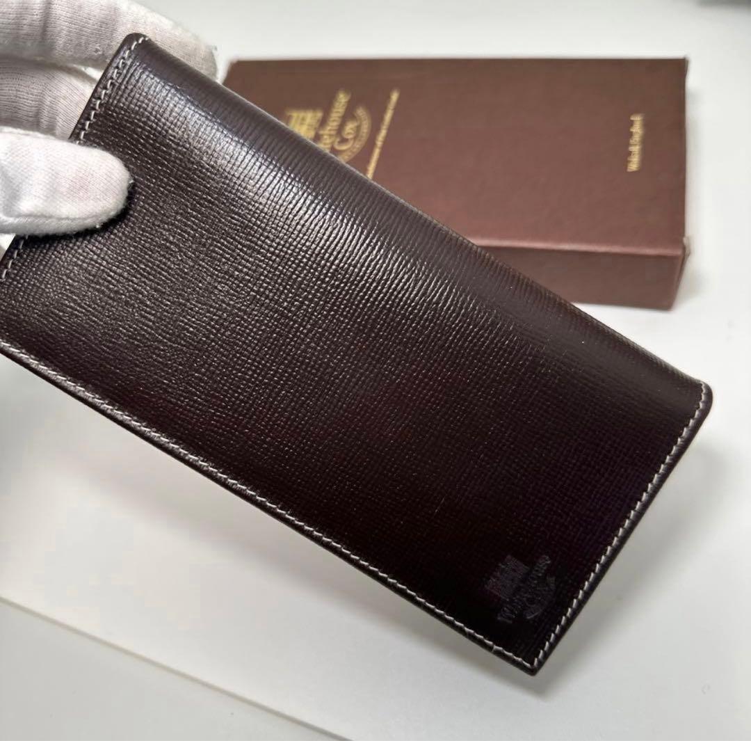新品 ホワイトハウスコックス ホリデーライン 長財布 S9697HL 濃茶