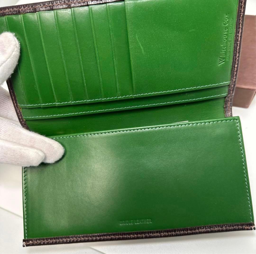 新品 ホワイトハウスコックス ホリデーライン 長財布 S9697HL 濃茶