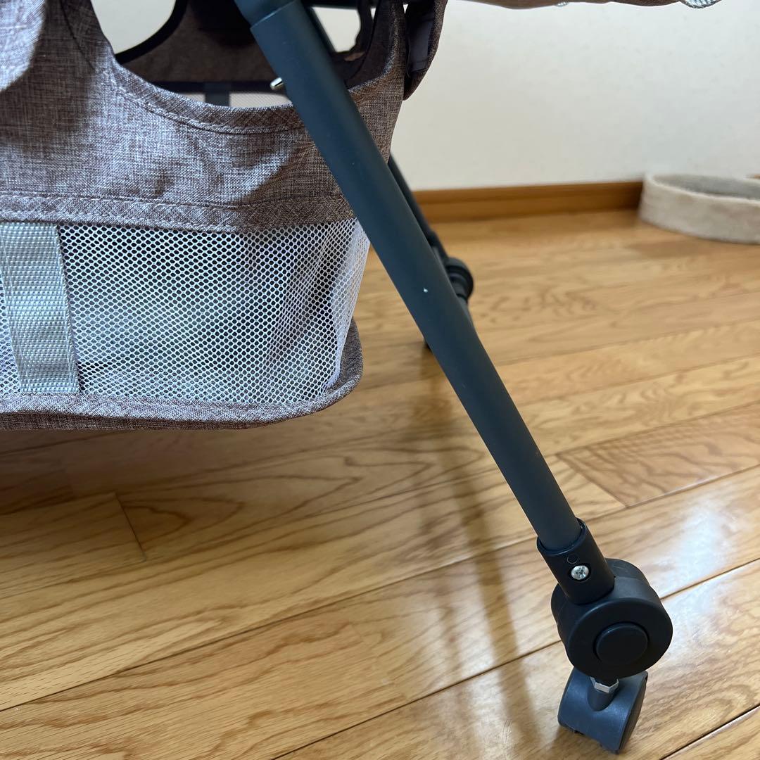 美品✨ベビーベッド 折りたたみ式 コンパクト グレー　ゆりかご