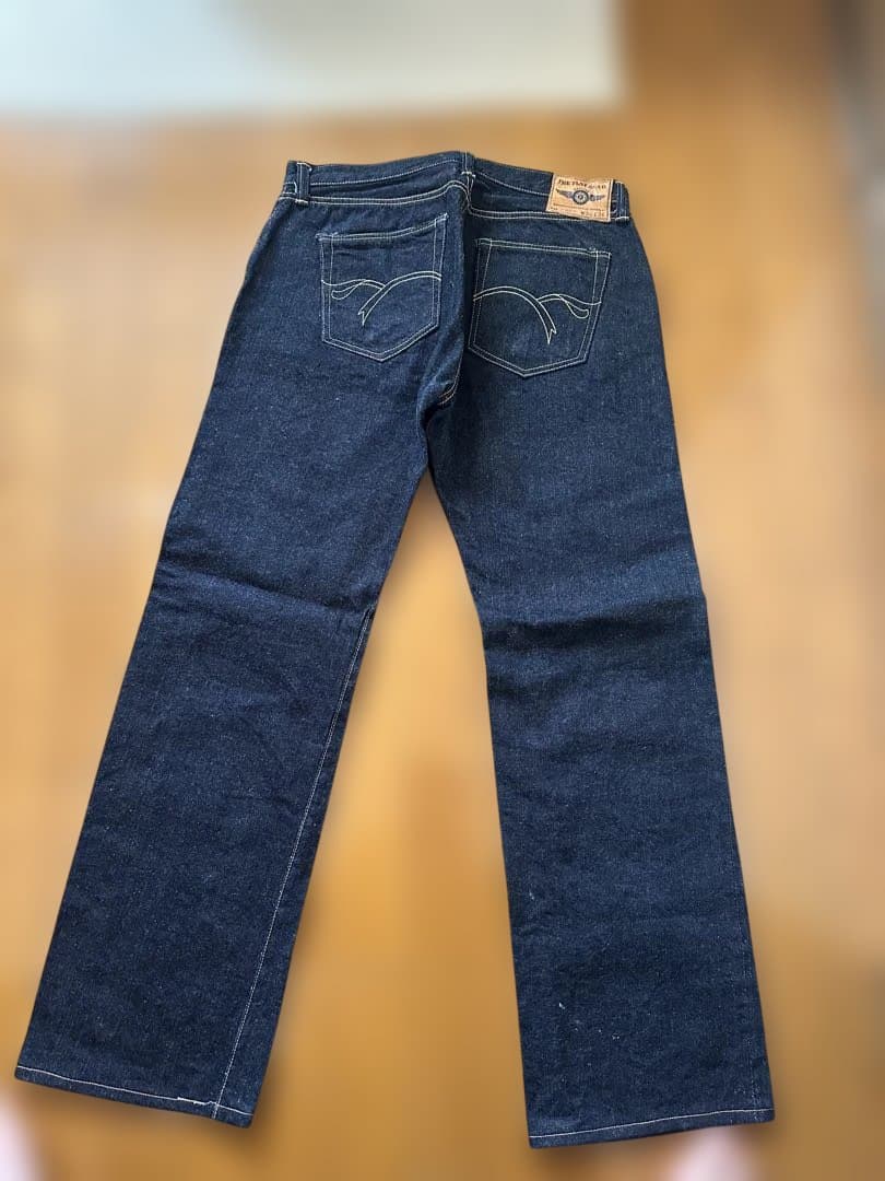 【美品】フラットヘッド Z3005 W36 濃紺 裾上げなし 新品ワンウォッシュ