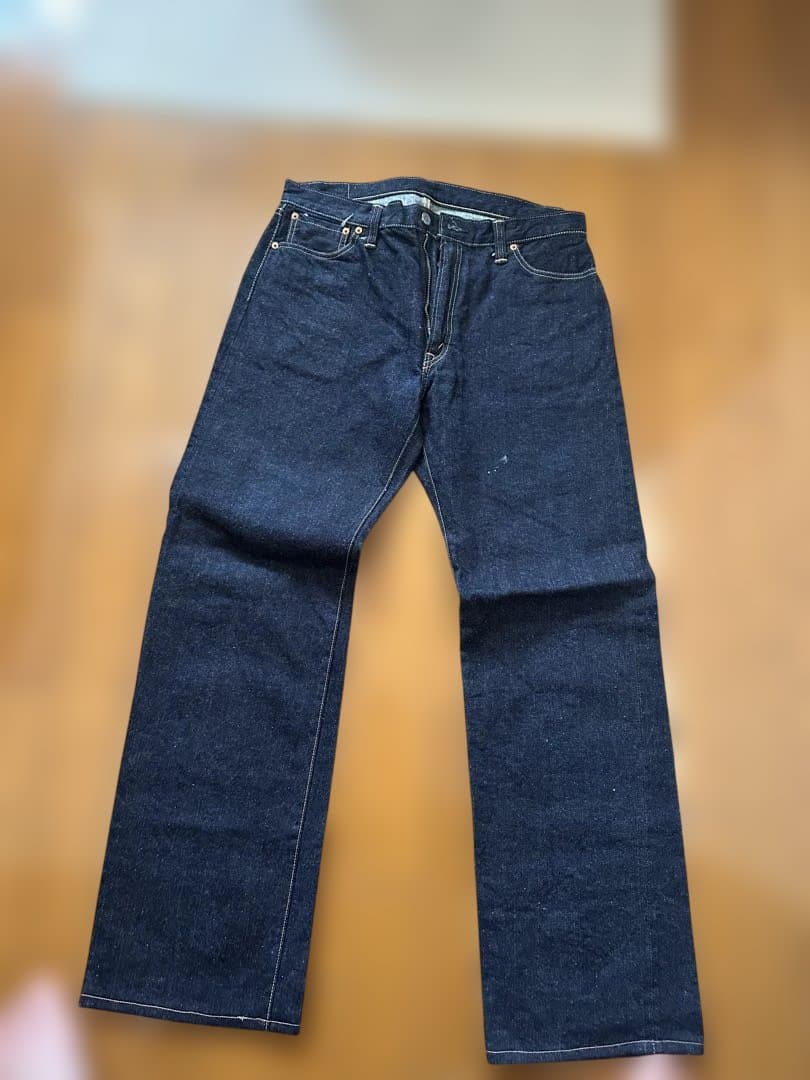 【美品】フラットヘッド Z3005 W36 濃紺 裾上げなし 新品ワンウォッシュ