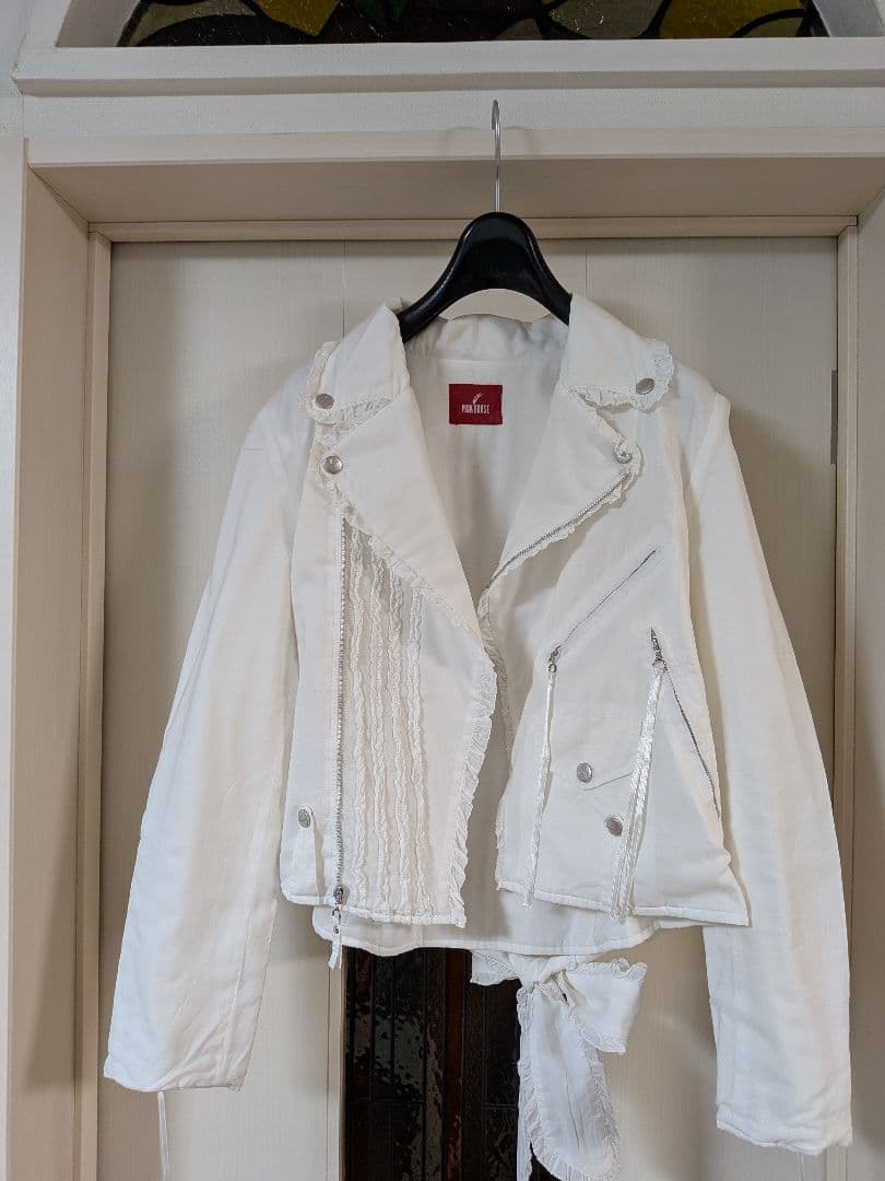 PINK HOUSE ホワイトライダースジャケット