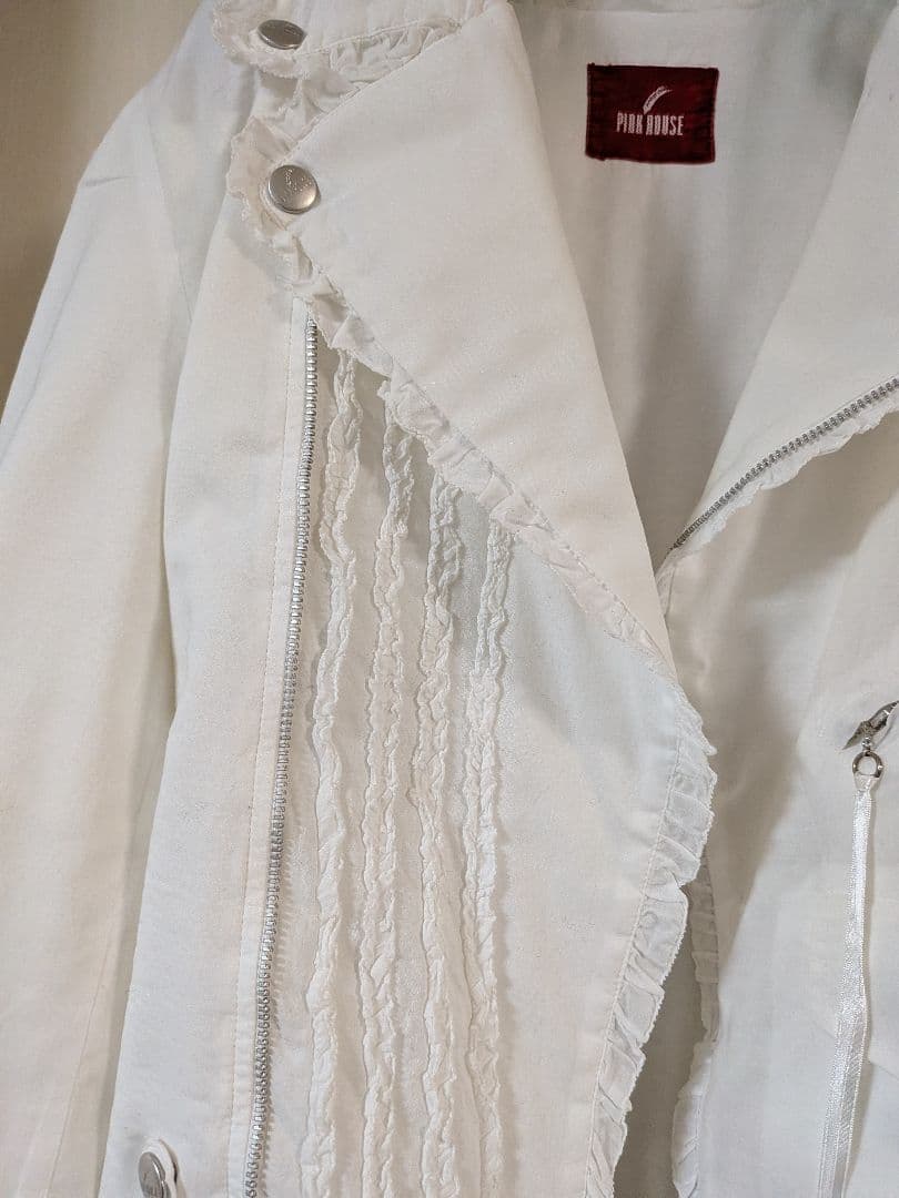 PINK HOUSE ホワイトライダースジャケット