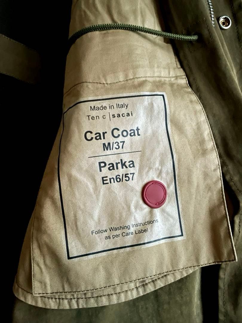 sacai x Ten C テンシー モッズステンカラードッキングコート 46