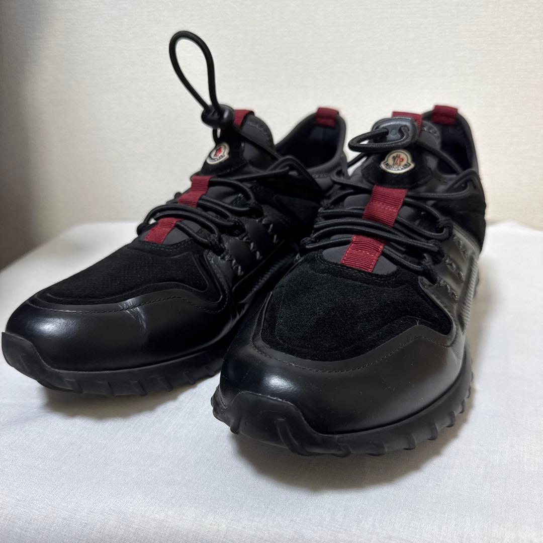 黒/赤 スエード スニーカー