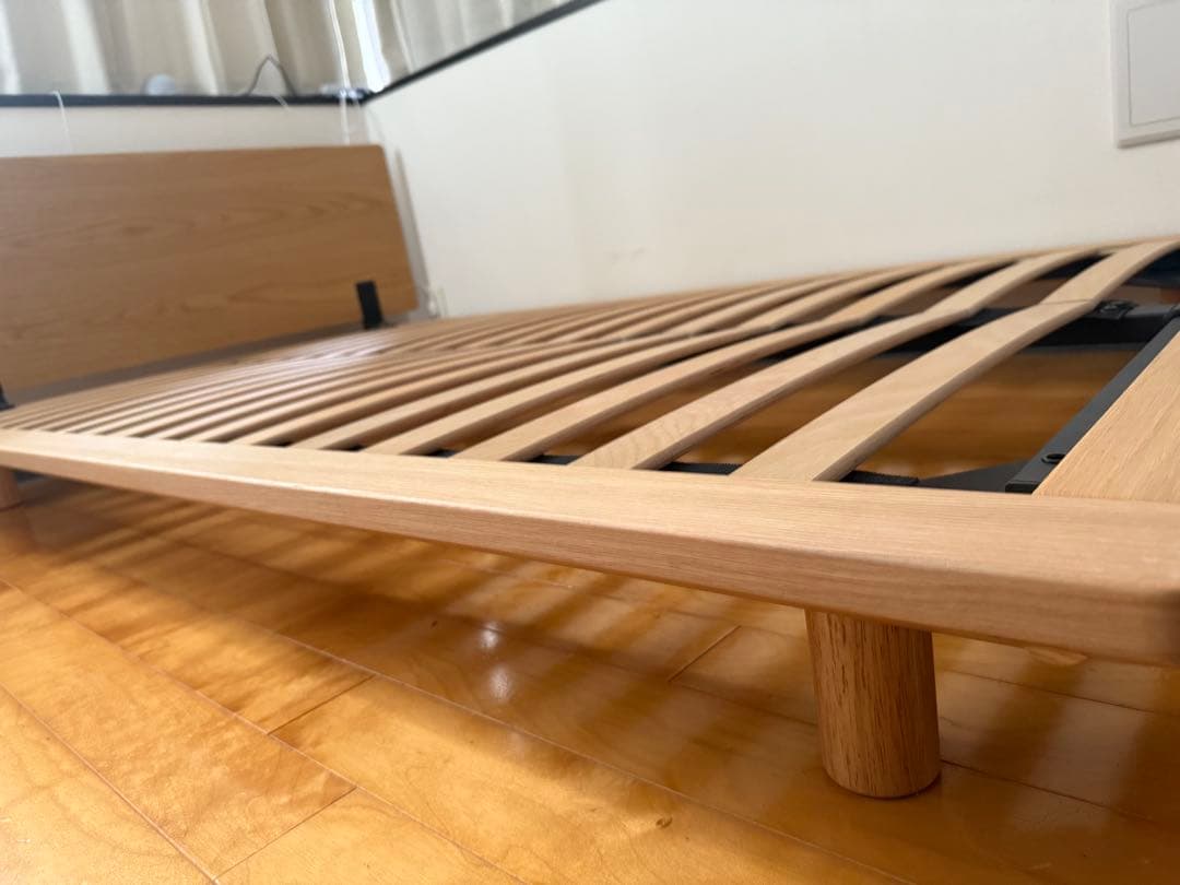 無印良品 ベッドフレーム セミダブル ヘッドボード・脚付き（12cm）