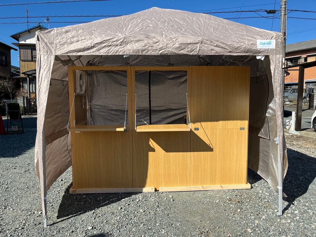 持ち家の庭などに出店出来る！マルシェも！組み立て簡単！移動式屋台店舗　即営業可能