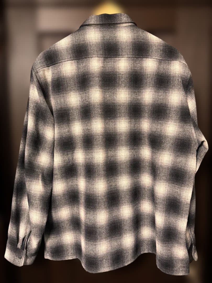 e*0様 hide and seek オンブレ　チェック　シャツ　ハイドアンドシ