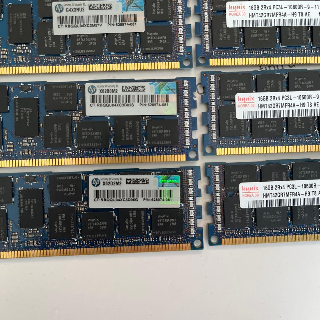 Hynix 16GB DDR3 1600MHz メモリ 16GB 8枚セット